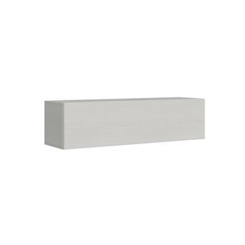 Mueble De Tv De Pared Abatible Con Paso De Cables, Ancho 153,6 Cm, Alto 40 Cm, Profundidad 39,2 Cm, Fresno Blanco
