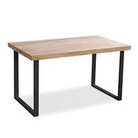 mesa de comedor de madera y metal 140x80 cm natural 140x80 cm