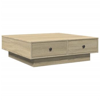 Mesa De Café - Mesa De Centro Madera De Ingeniería Roble Sonoma 90x90x28 Cm