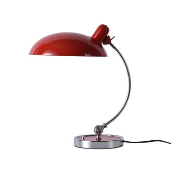 Lámpara de mesa estilo bauhaus rojo/cromado h43 cm