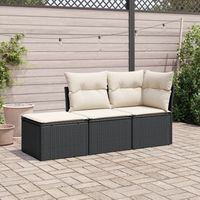 conjunto de sofas de jardin con cojines 3 uds  mueble jardin mesa y sillas ratan sintetico negro cfw156520