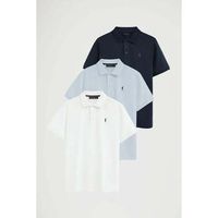 polo club polo pack 3 - rigby go polo ss vo bb-n-w para hombre