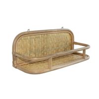 estanteria de pared de ratan natural para libros 405 x 155 x 15 cm