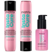 matrix x katseye - megans go to instacure build-a-bond mighty bonds anti-breakage shampoo conditioner and oil