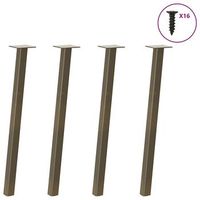 patas para mesa consola 4 unidades acero natural 72 cm acero vidaxl