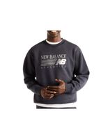 sudadera new balance reimagined fleece crew hombre azul marino