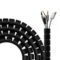 aisens organizador de cable en espiral 25mm negro 20 m