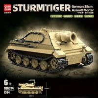 bloques de construccion del vehiculo de asalto sturmtiger 100314 kit de modelo para armar de 1394 piezas con detalles internos articulo coleccionable
