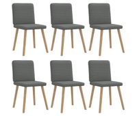 vidaxl sillas de comedor 6 unidades tela gris oscuro