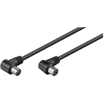 Goobay Cable Coaxial Antena Acodado 2.5m Negro
