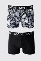 2 pack halloween skull boxers multi