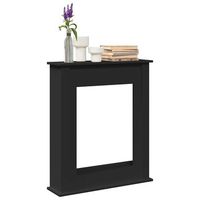 vidaxl borde de chimenea madera de ingenieria negro 75x20x875 cm