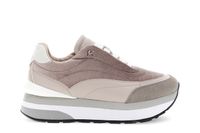 zapatillas de running de terciopelo y piel taupe