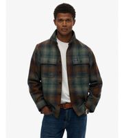 superdry para hombre m4011050a camisa miller verde m casual poliester manga larga
