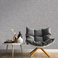 papel pintado vinilico moderno gris con textura y toques metalizados en relieve - moma lines 679146 de gaulan - rollo de 10 m x 106 m