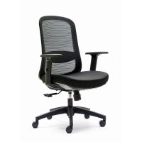 euromof lima silla de oficina ergonomica de malla negra