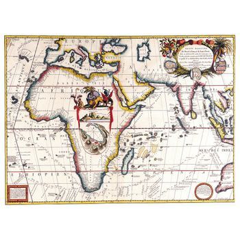 Legendarte - Cuadro Lienzo, Impresión Digital - Mapa Antiguo No. 18 - Decoración Pared Cm. 40x50