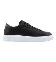 ax armani exchange para hombre xux123xv53400002 zapatillas de piel action negro 44 plano cordones casual
