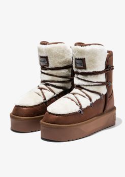 Botas Doble Cordón con Forro Cálido Nordic V.2 Trk Camel - Marrón