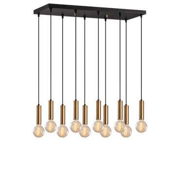 Lámpara De Techo Tempo-6037 Oro Cobrizo Metal 75x24x136 Cm