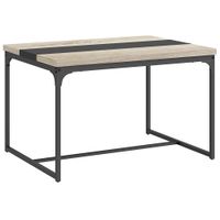 homcom mesa de comedor para 6 personas estilo industrial en metal negro y madera 120x89x755 cm   aosom espana