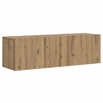 Mueble Tv De Pared Madera Ingeniería Roble Artisan 100x30x30 Cm Vidaxl