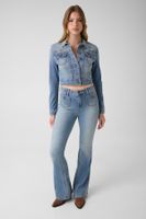 jeans flare de talle alto belle