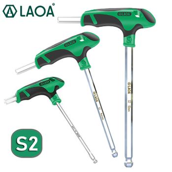 LAOA-llave Allen Universal de doble extremo, destornillador hexagonal de cabeza esférica, mango tipo T, reparación de automóviles, 1 unidad