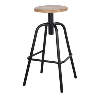 Taburete alto de metal sanderson - blanco,negro,óxido - 76x42x42