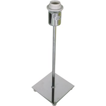 Base para sobremesa pic cuadrado 1xe14 l.11xan.11xal.32cm cromo