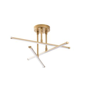 Lámpara De Techo Ledflower-13650 Oro Metal 51x26x51 Cm