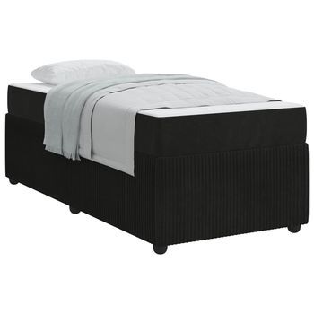 Estructura De Cama Negro 100 X 200 Cm Tela Vidaxl