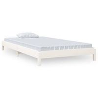 cama apilable de madera pino maciza blanca 100x200 cm vidaxl