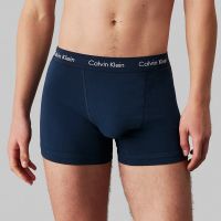 calvin klein three-pack cotton-jersey trunks - s