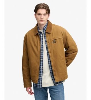Superdry para hombre. M5012438A Chaqueta Workwear Ranch marrón (XL), Casual, Poliéster