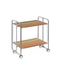 carrito auxiliar plegable bauhaus con ruedas r armazon metalico gris 2 niveles 4 posiciones ajustables09