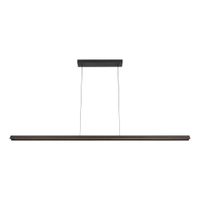 lampara colgante de madera con 1 led integrado negro