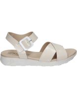 sandalias de piel con cuna para mujer pitillos 10551 color crema 41