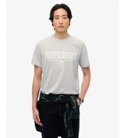 superdry para hombre m1012295a camiseta core sports gris xxl casual algodon manga corta
