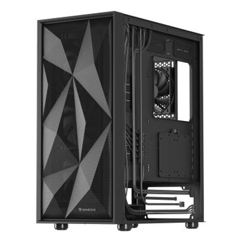 Torre Genesis Diaxid 605F ATX Negro Vidrio Templado USB-C Filtros Antipolvo 5 ventiladores