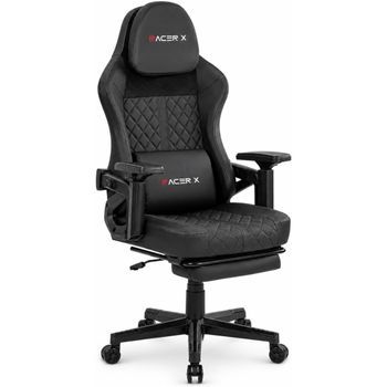 Silla Gaming Racer X T-lovendo Ergonómica Reclinable Con Reposapiés Y Cojines Lumbar Y Cervical