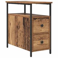 mesita de noche 30x60x60 cm madera - marron