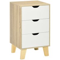 comoda con cajones 40x35x685 cm blanco y roble