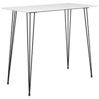 conjunto de mesa alta y taburetes de bar 3 uds  mueble jardin mesa y sillas blanco