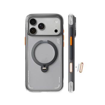 Torras Funda Para Iphone 17 Pro Max – Carcasa Con Magsafe Y Soporte Giratorio Ostand Q3 Air Negra, Protección Y Ajuste Preciso