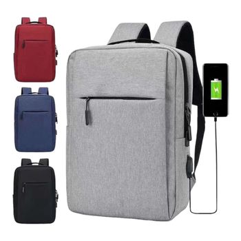 Mochila para Portátil con cable de carga USB integrado  Maletín para Portátil con espacio para Tablet  Varios Colores