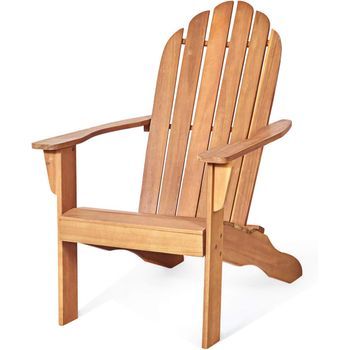 Silla De Madera De Jardín Sillón Relax Para Exterior Terraza Patio Piscina Costway 68 X 87 X 103 Cm(verde)
