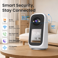 camara ip ptz jooan 3k con videollamada pantalla led de 28 pulgadas deteccion de llanto de bebe camara de seguridad con seguimiento por ia monitor para bebes