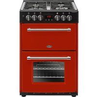 belling farmhouse 60df hja dual fuel cooker - jalapeno red red