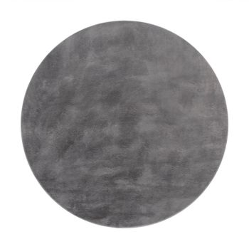 Alfombra suave Solina antracita 80 cm redondo